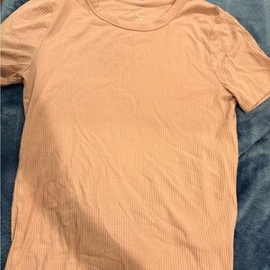 A New Day Light Brown Ribbed Top